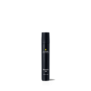 Lumin Recovery Oil black bottle for men's skincare, 0.27 fl oz facial repair and hydration serum