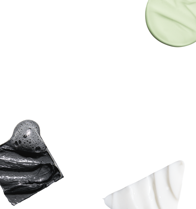 Lumin skincare sample creams showing varying colors
