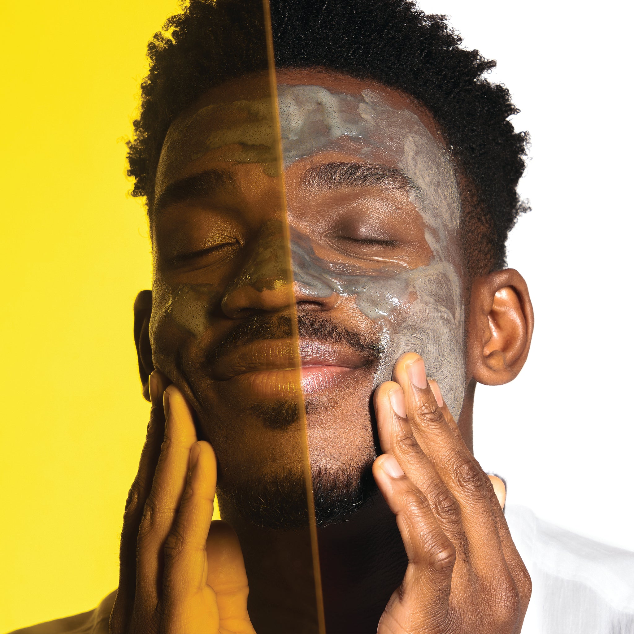 Man using the Charcoal Face Wash Daily Detox