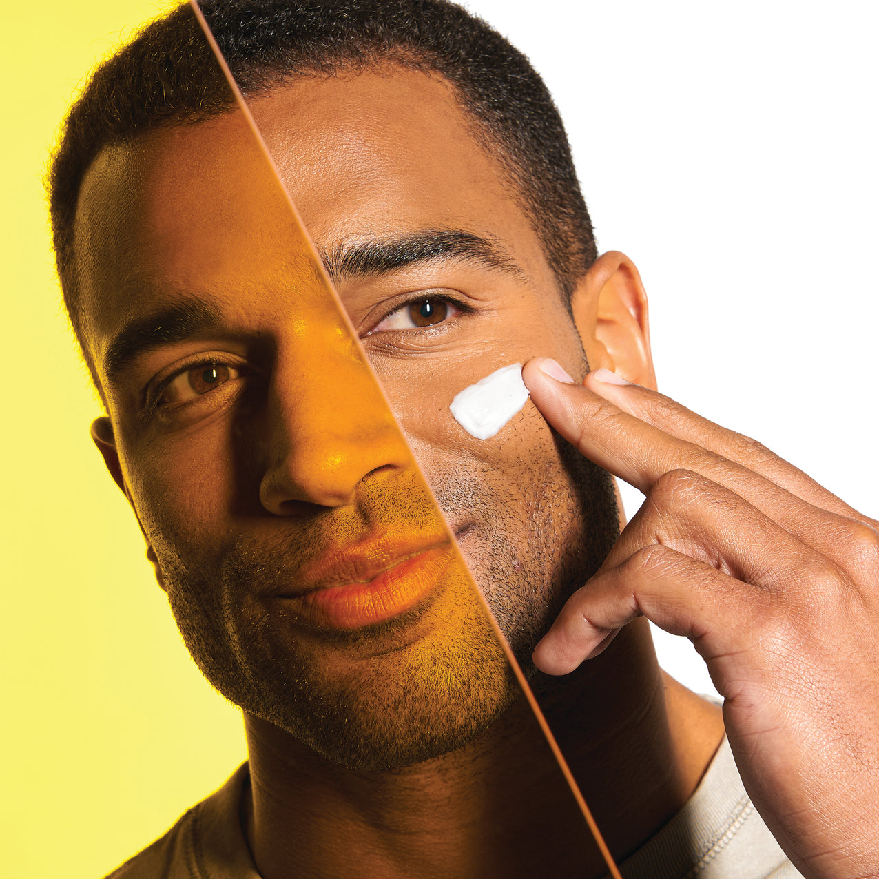 Man using Extra Strength Moisturizer