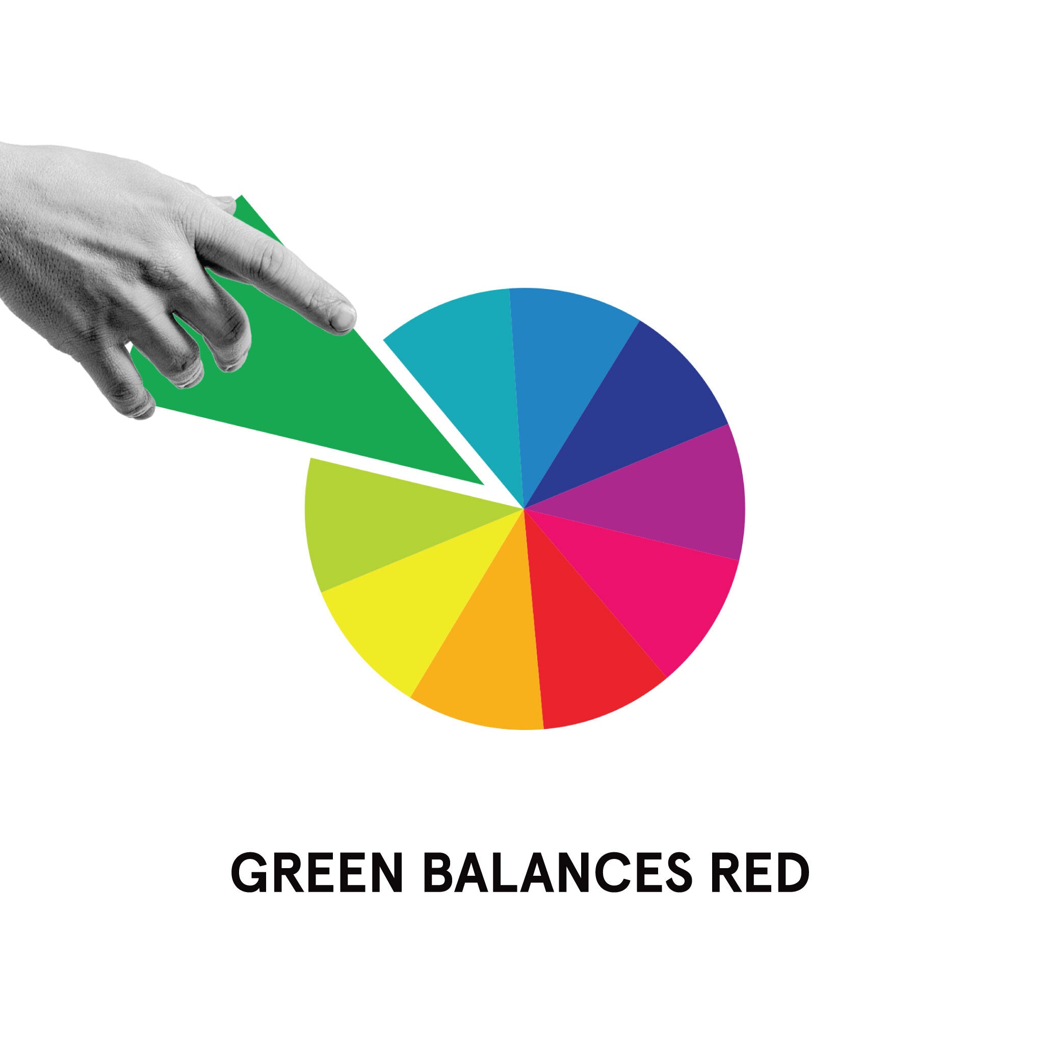 Instant Redness Corrector color wheel saying green balances red